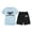 BU1, variant on REDARER Girl Short Sleeve Bow Print Comfy Round Neck T Shirt and Shorts Sets,6-7 Years