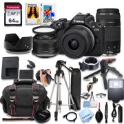 Canon EOS R50 Mirrorless Camera with 18-45mm and 75-300mm Lenses + 64GB SD Card and More (International Version)