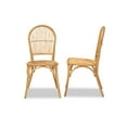 thumbnail image 3 of Baxton Studio Wina Modern Bohemian Natural Brown Rattan 2-Piece Dining Chair Set, 3 of 9