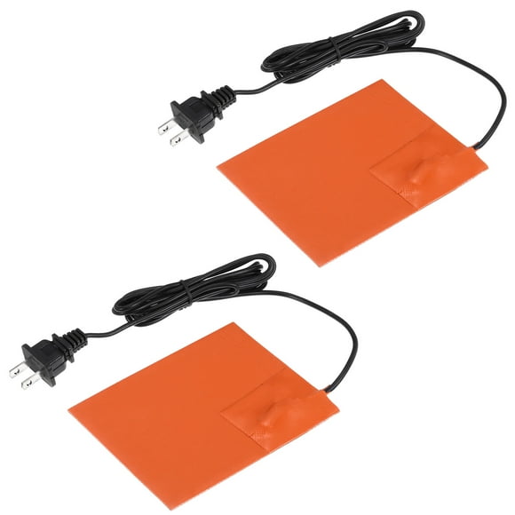 Uxcell 2Pcs Silicone Heating Pad, 220V 150W Car Engine Block Oil Pan Heater Heater Strip for Constant Temperature 127mm x 102mm