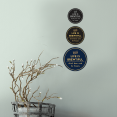 thumbnail image 2 of Signs ByLITA Circle Life is Brewtiful: Drink Beer and Be Happy ABS Plastic | Laser Engraved | Easy Installation | Elegant Design Sign (Brushed Gold) - Large, 2 of 6