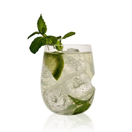 Classic Cocktail Glasses Govino Go Anywhere Classic Series Stemless Wine/Cocktail Glasses Flexible Shatterproof Recyclable, 12-ounce, Set of 4 ()