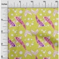 thumbnail image 2 of oneOone Rayon Yellow Fabric Asian Japanese Koi Fish Dress Material Fabric Print Fabric By The Yard 56 Inch Wide, 2 of 4