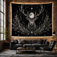 thumbnail image 6 of Stag Beneath a Full Moon with Stars and Pinecones, Mystical Celestial for Wildlife Fans, Forest Wall Art, Housewarming Gift Tapestry Wall Hanging for Bedroom, Living Room and Dorm, 6 of 7