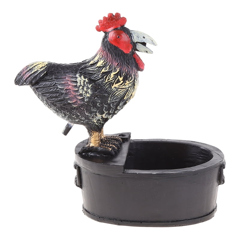 GENEMA Fountain Yard Art Decor Rooster Crow Owl Flowing Water Fountain