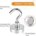 thumbnail image 4 of Magnetic Hooks Heavy Duty  28Lbs Strong Rare Earth Neodymium Magnets with Hooks for Hanging, 4 of 7
