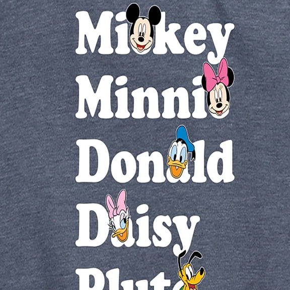 Mickey & Friends - Mickey Friends Character List - Women's Short Sleeve Graphic T-Shirt