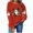 Red, variant on Women's Long Sleeve Sweatshirt, Round Neck Loose Pullover, Printed Casual Top for Everyday Wear, Check Size Chart for Fit