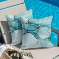 thumbnail image 5 of Turquoise Marble Throw Pillow Cover Abstract Modern Cotton Linen Cushion Cover Throw Pillow Case with Invisible Zipper for Couch Sofa Bed Chair Car 18x18 Inch, 5 of 14