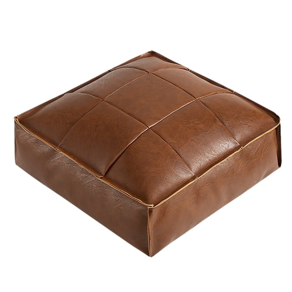 A Nine Square Pattern Ottoman Pouf For Living Spaces Made From Pu Leather Offers A Comfortable Spot To Rest Feet Or Sit Lightweight And Versatile Decor