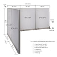 thumbnail image 2 of GOF L-shaped Freestanding Office Partition, Room Divider, Privacy Screen, Workstation Cubicle (84"D x 126"W x 60"H), 2 of 12