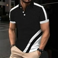 thumbnail image 5 of Yiaimeir ‌Men's Striped & Dot Print Lapel T-shirt Retro Button-Up Casual Fashion‌, 5 of 5