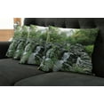 thumbnail image 5 of Ambesonne Japanese Throw Pillow Cover 4 Pack, Style Garden, 18", Green White, 5 of 5