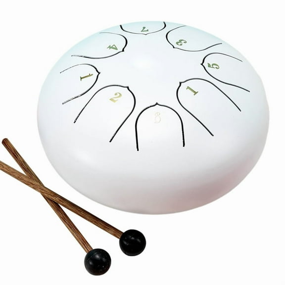 6Inch 8 Tone Hollow Drum Steel Tongue Drum Garden Rain Drum Steel Tongue Drum Outdoor Rain Drum Suitable for Beginners,B