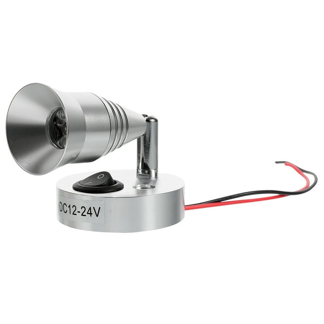 Reading Lamp with Practical LED Reading Light 12-24V 3W Vehicle Lighting for RV - Warm White Light (Silver)