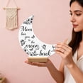 thumbnail image 5 of Uandlove Mother's Day Gift for Mom Grandma, I Love You to the Moon and Back Acrylic Heart Sign with Wood Base, Gold Floral Desktop Decor for Bedroom Nightstand, 5 of 7