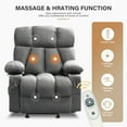 thumbnail image 6 of JONPONY Power Lift Recliner Chair Recliners for Elderly with Heat and Massage Recliner Chair for Living Room with Infinite Position and Side Pocket,USB Charge Port,Grey, 6 of 7