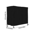 thumbnail image 7 of Firewood Log Rack Cover, Bigger Air Vents，(48" L x 24" W x 42.1" H, Black) Wood Waterproof Cover, Indoor/Outdoor, 600D Oxford Cloth (Firewood Cover Only, Without Brackets, 7 of 7