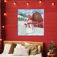 thumbnail image 3 of Frosty Barn Snowman Canvas Art, 36 x 36, Made In USA, 3 of 6