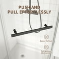 thumbnail image 6 of ACE DECOR Corner Shower Enclosure, 1/4 in. Clear Glass Pivot Shower Doors, 35.56" D x 35.56" W x 72" H Frameless Neo-Angle Shower Enclosure, Matte Black Finish, 6 of 9