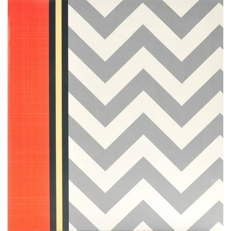 7 Inch Photo Album - Pinnacle Grey Chevron Photo Album, 60 pages