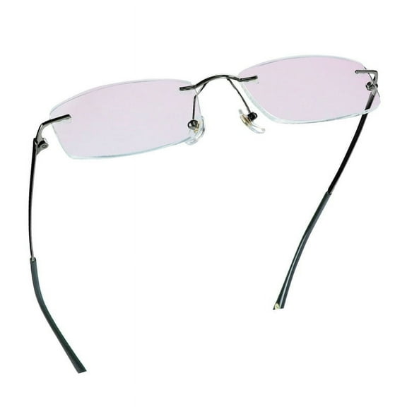 LifeArt Pure Titanium Frame Glasses/Blue Light Blocking Reading Glasses, Reduce Eyestrain, Stylish for Men and Women(Grey, 0.50 Magnification)