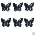 thumbnail image 1 of Lily 1.75"x1.25" Black Navy White Sequins Butterfly Sew On Applique Patch DIY, 1 of 6