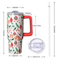thumbnail image 2 of 30oz Holiday Tumbler with Lid and Straw, Stainless Steel Cup with Handle Reindeer Travel Coffee Mug, Xmas Gifts, 2 of 5