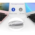 thumbnail image 2 of Bluetooth Mouse Wireless Bluetooth Mouse for iPad Mac MacBook Pro MacBook Air iMac Chromebook Desktop Computer (Silver), 2 of 3