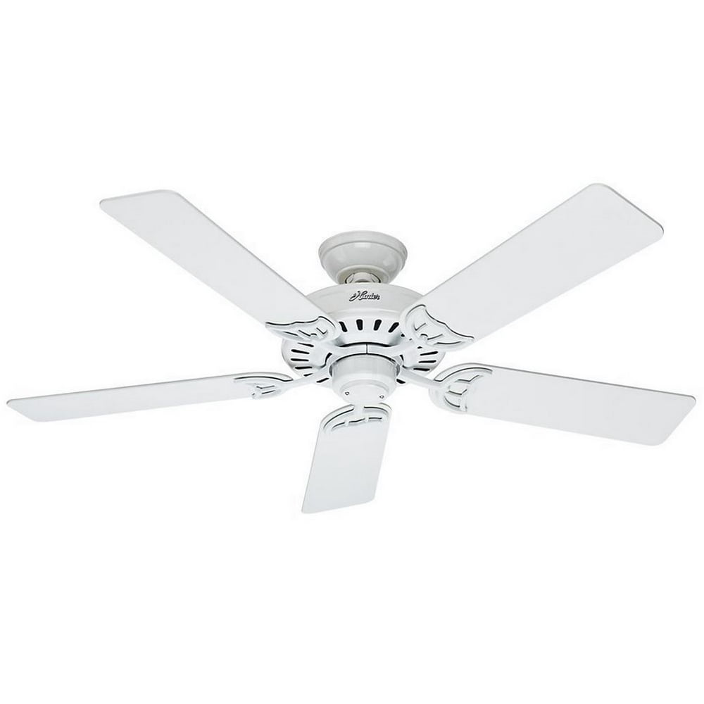 Hunter 53039 Summer Breeze 5 Blade Ceiling Fan, 52", White Walmart