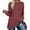 Red, variant on Ofreoo Women's Long Sleeve Sweatshirts Color Block Fall Crewneck Sweaters Tunic Tops Loose Fit Side Slit Blouse Beige