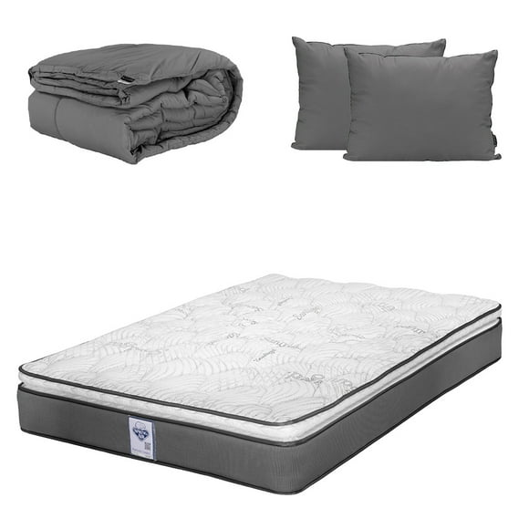 Colchón Queen Size Prestige + Almohada 2Pack + Edredón Homy