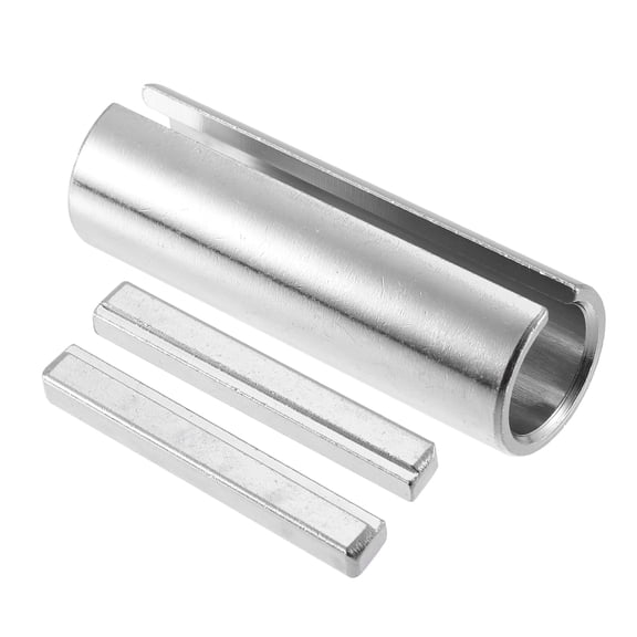Unique Bargains 1 Set 3/4" to 1" Universal Car Gas Engine Pulley Crank Shaft Sleeve Adapter with Step Key Silver Tone