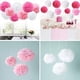 thumbnail image 3 of 18 Piezas Pompones de Papel de Seda Mezclados Pompones Flor Decoración de Fiesta de Boda (Rosa), 3 of 5