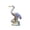Crane C, variant on Godderr 4X2X4inch Ceramic Peacock Deer, Crane Statue Ornament Desktop Ceramic Animal Figurine Artware Decoration