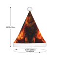 thumbnail image 3 of KLL Christmas Hats for Adults Plush Candle Shepherd Dog Print Santa Hat Xmas Fluffy Santa Claus Hat for Women Men, 3 of 6