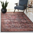 thumbnail image 2 of SAFAVIEH Tucson Faith Traditional Machine Washable Area Rug, 4' x 6', Rust/Green, 2 of 8