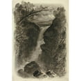 thumbnail image 2 of Elizabeth Murray 14x18 Black Ornate Wood Framed Double Matted Museum Art Print Titled - Mountain Waterfall (C. 1855), 2 of 5