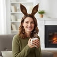 thumbnail image 5 of Hfppkn Brown Horse Ears Plush Headband, Animal Themed Party Headwear for Women, Brown 20x25cm, 5 of 7