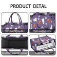 thumbnail image 4 of Large Capacity Tote Bag,Purple Halloween Ghosts Skulls and Bats Handbag Fashion Luxury Tote Bag,15.7"x13"x 5.1" Inches,Laptop Compatible, 4 of 6
