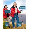 thumbnail image 5 of G2 Hiker Trekking Hiking Poles Telescopic/Aluminum Alloy/Comfort TPE Handle/Auto-Adjustable Strap/Quick Flip Lock/Snow Baskets Attached (Pack of 2 Poles)，Black/Blue/Red, 5 of 7