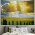 thumbnail image 2 of BCIIG Field Fence Sky Tapestry Wall Hanging Unique Style Graphic Tapestries Home Wall Decor Art for Living Room Bedroom Apartment Farmhouse Dorm 40x60inch, 2 of 6