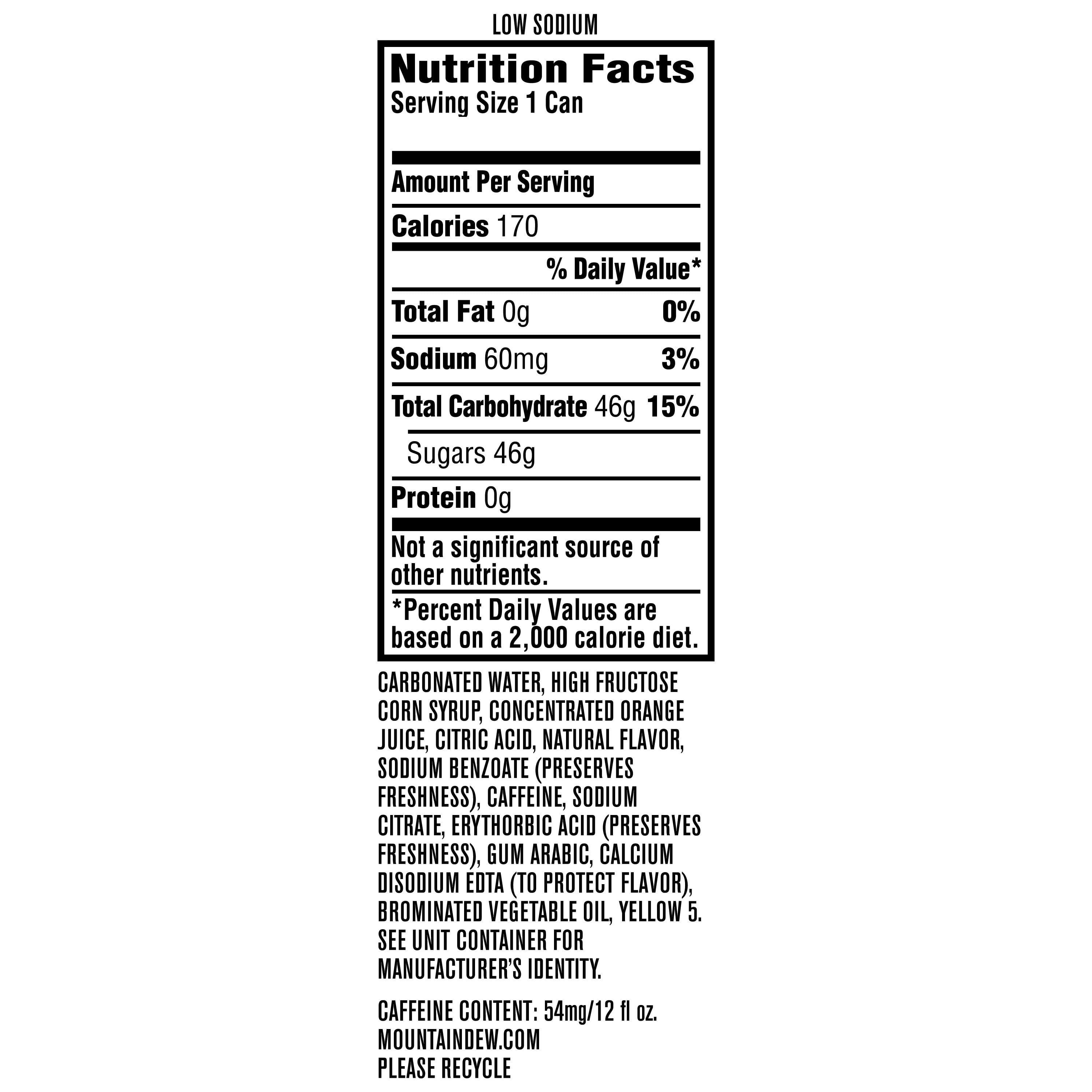 Mountain Dew Original, 12 oz Cans, 18 Count