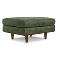 thumbnail image 5 of Morrison 33 inch Wide Mid-Century Modern Table Ottoman in Moss Green Genuine Leather, 5 of 10