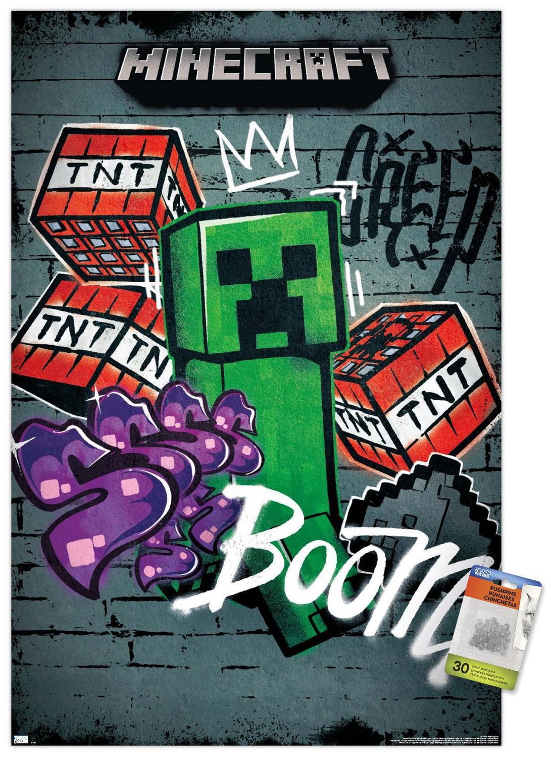 Minecraft - Creeper Do Not Enter Wall Poster, 22.375" x 34"