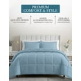 thumbnail image 4 of Casa Platino Twin Comforter Set - Duvet Insert - French Blue Comforter Set Twin - Super Soft & Cozy Bedding Hydro-Brushed 100% Microfiber Bedding Twin Size Comforter Set- French Blue, 4 of 9