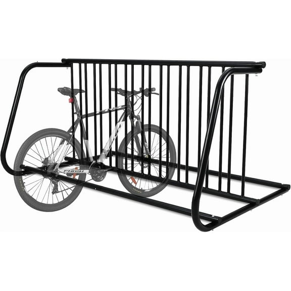 Commercial Grid Bike Rack, 61" Floor Bike Rack, Bicycle Floor Parking Stand, 10-Bike Capacity Power Coated Steel Dual-Sided Bicycle Storage Stand for Garages, Stores, Schools & Universities