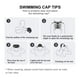 thumbnail image 4 of Gorro de natación impermeable de silicona para hombres, mujeres y niños, gorro de piscina de pelo largo con Protector de oreja, equipo de buceo, 4 of 4