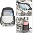 thumbnail image 4 of Green Cat Head White Pattern 17" Waterproof Oxford School Backpacks for Teens, S-Shape Padded Straps, for School, Travel, Hiking, Camping, 4 of 5