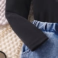 thumbnail image 4 of CPNG Girls Clothes 2 Piece Outfit Long Sleeve Round-Neck Top + Heart Loose Denim Jeans Winter Fall Clothing Set(Black,5 Years), 4 of 8